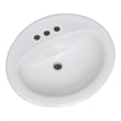 Bowery Hill Oval Ceramic Drop-In Sink 20x17 Single Basin in White