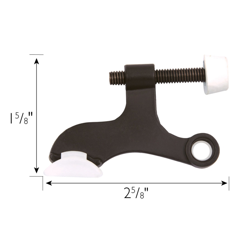 Bowery Hill Metal Hinge Pin Door Stop in Oil Rubbed Bronze 2-1/2 Inch