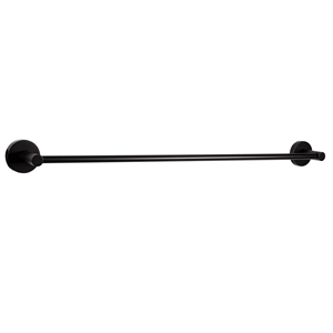 Bowery Hill Modern 24-Inch Metal Bathroom Towel Bar in Matte Black