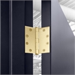Bowery Hill Door Hinge in Satin Brass 4 1/2 Inch 5/8 Inch Radius 6 Pack
