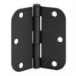 Bowery Hill Door Hinge in Matte Black 3 1/2 Inch 5/8 Inch Radius 12 Pack