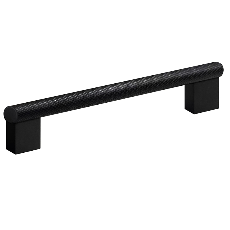 Bowery Hill 5-Inch Center to Center Steel Pulls in Matte Black 5 Pack