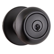 Bowery Hill 2-Way Keyed Brass Entry Door Knob in Matte Black