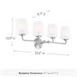 Bowery Hill 4-Light Stainless Steel Vanity Light in Satin Nickel