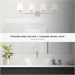 Bowery Hill 4-Light Stainless Steel Vanity Light in Satin Nickel
