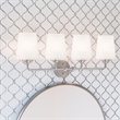 Bowery Hill 4-Light Stainless Steel Vanity Light in Satin Nickel