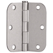 Bowery Hill Door Hinge in Satin Nickel 3 1/2 Inch 5/8 Inch Radius 12 Pack