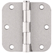 Bowery Hill Door Hinge in Satin Nickel 3 1/2 Inch 5/8 Inch Radius 12 Pack