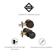 Bowery Hill 2-Way Brass Entry Knob and Deadbolt Set in Bronze
