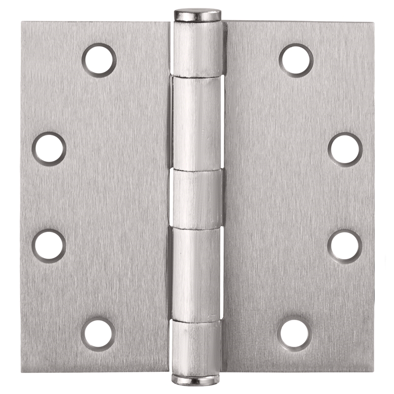 Bowery Hill Door Hinge in Satin Nickel 4 1/2 Inch 5/8 Inch Radius 6 Pack