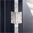 Bowery Hill Door Hinge in Satin Nickel 4 1/2 Inch 5/8 Inch Radius 6 Pack