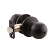 Bowery Hill 2-Way Reversible Privacy Brass Door Knob in Matte Black