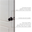 Bowery Hill 2-Way Reversible Privacy Brass Door Knob in Matte Black