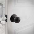 Bowery Hill 2-Way Reversible Privacy Brass Door Knob in Matte Black