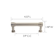 Bowery Hill Metal Cabinet Pull in Brushed Nickel 3.9-Inch 10 Pack