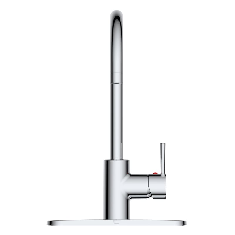 Bowery Hill Single Metal Handle Kitchen Faucet in Polished Chrome