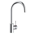 Bowery Hill Single Metal Handle Kitchen Faucet in Polished Chrome
