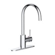 Bowery Hill Single Metal Handle Kitchen Faucet in Polished Chrome