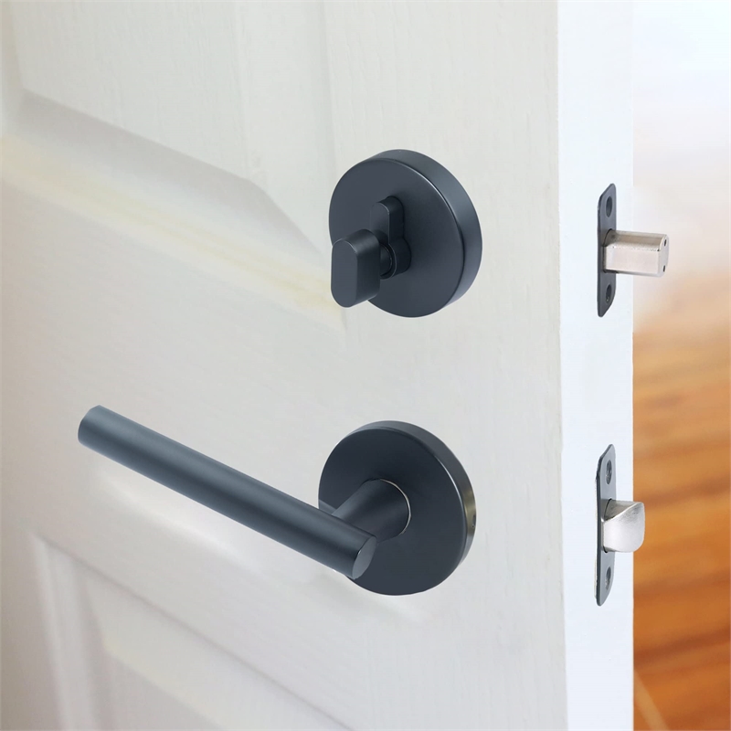 Bowery Hill Single Cylinder Round Metal Deadbolt in Matte Black