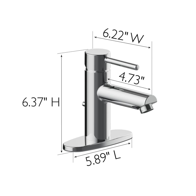 Bowery Hill Single-Handle Metal Bathroom Faucet in Polished Chrome
