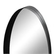Bowery Hill Round Wall Mirror with Black Metal Iron Frame 36-Inch