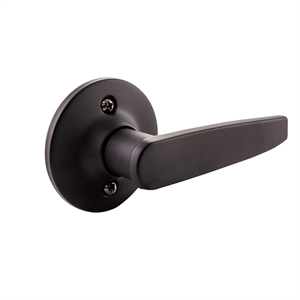 Bowery Hill Dummy Brass Door Lever for Closet Doors in Matte Black