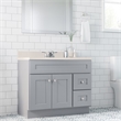 Bowery Hill 37-Inch Assembled Wood Vanity with Cultured Marble Top in Gray