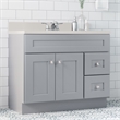 Bowery Hill 37-Inch Assembled Wood Vanity with Cultured Marble Top in Gray