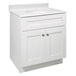 Bowery Hill 30-Inch Unassembled Wood Vanity Without Top in White