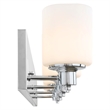 Bowery Hill 4-Light Stainless Steel Vanity Light in Polished Chrome