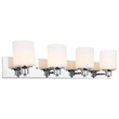 Bowery Hill 4-Light Stainless Steel Vanity Light in Polished Chrome