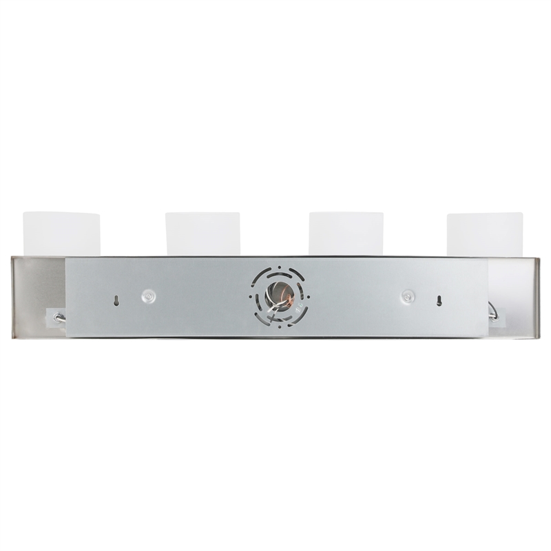 Bowery Hill 4-Light Stainless Steel Vanity Light in Polished Chrome