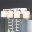 Bowery Hill 4-Light Stainless Steel Vanity Light in Polished Chrome