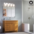 Bowery Hill 4-Light Stainless Steel Vanity Light in Polished Chrome