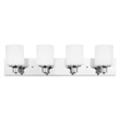 Bowery Hill 4-Light Stainless Steel Vanity Light in Polished Chrome