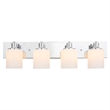 Bowery Hill 4-Light Stainless Steel Vanity Light in Polished Chrome
