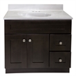 Bowery Hill 37-Inch Solid Wood Vanity with Marble Top in Espresso