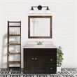 Bowery Hill 37-Inch Solid Wood Vanity with Marble Top in Espresso