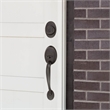 Bowery Hill Entry Brass Handle Set with Knob in Oil Rubbed Bronze