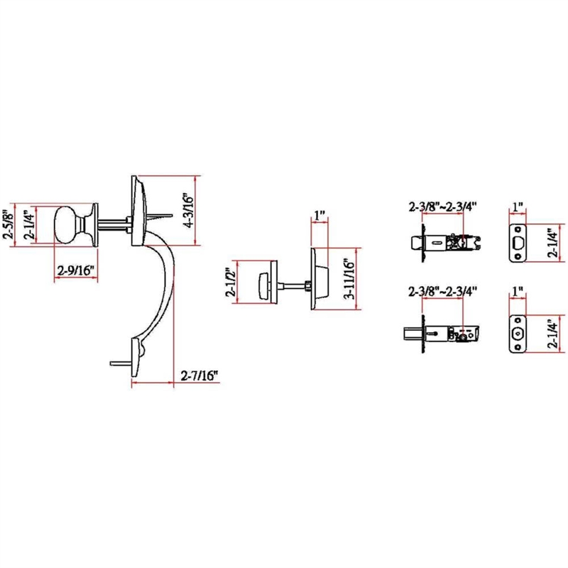 Bowery Hill Entry Brass Handle Set with Knob in Oil Rubbed Bronze