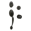 Bowery Hill Entry Brass Handle Set with Knob in Oil Rubbed Bronze