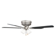 Bowery Hill 52-Inch Stainless Steel Hugger Ceiling Fan in Satin Nickel