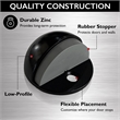 Bowery Hill Metal Dome Door Stop in Matte Black - 1-3/4 Inch - 10 Pack