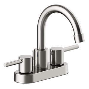 Bowery Hill 2-Handle Centerset Bathroom Faucet in Satin Nickel - 7.24-Inch