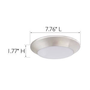 Bowery Hill Ceiling Disk Light in Satin Nickel - 7.76-Inch LED Included