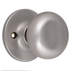 Bowery Hill Brass Dummy Door Knob in Silver Satin Nickel - ANSI Grade-3
