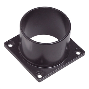 Bowery Hill Outdoor Post-Top Pier Base Metal Mount in Black - 3.5-Inch