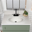 Bowery Hill 31-Inch Bath Vanity - Evergreen Fog Base and Ivory Swirl Top
