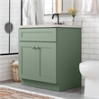 Bowery Hill 31-Inch Bath Vanity - Evergreen Fog Base and Ivory Swirl Top