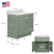 Bowery Hill 31-Inch Bath Vanity - Evergreen Fog Base and Ivory Swirl Top
